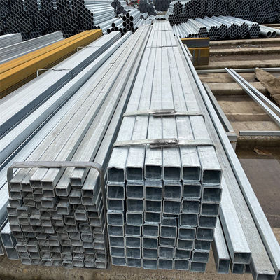 Dureza Medio duro de acero de construcción tubo de acero cuadrado 20 mm por kg con recubrimiento galvanizado