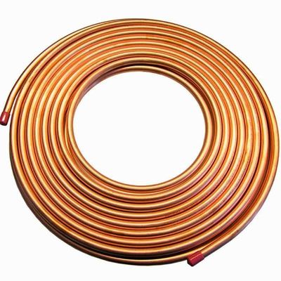 Superficie pulida 99,9% CA Red Copper Pipe Coil tubo capilar para el aire acondicionado Refrigerador 3mm 360mm