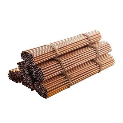 Superficie pulida 99,9% CA Red Copper Pipe Coil tubo capilar para el aire acondicionado Refrigerador 3mm 360mm
