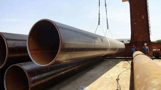 Tubo de acero en espiral de gran diámetro con certificación CE ASTM A252 SSAW Tubo soldado de acero al carbono