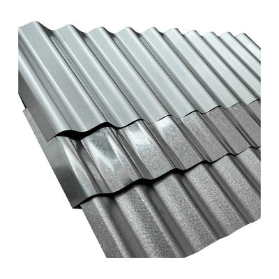 Plata de techo de acero corrugado galvanizado revestido de zinc revestido de techo para la construcción de metal Zic 30-150g Z10-Z29 Revestimiento