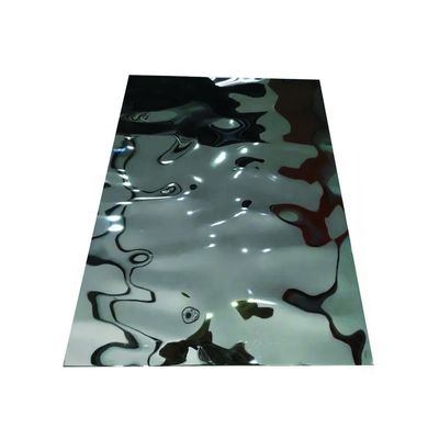 Panel de pared de metal de chapa de acero inoxidable decorativo de ondas de agua para ancho personalizado y técnica de laminado en frío laminado en caliente