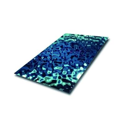 Panel de pared de metal de chapa de acero inoxidable decorativo de ondas de agua para ancho personalizado y técnica de laminado en frío laminado en caliente