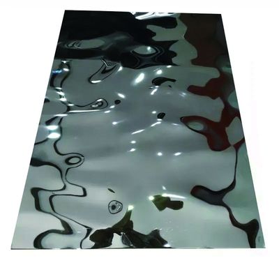 Panel de pared de metal de chapa de acero inoxidable decorativo de ondas de agua para ancho personalizado y técnica de laminado en frío laminado en caliente