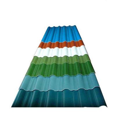 Q195 Q235 Hoja de techo recubierta de color Placa de acero corrugado para el bastidor de techo de la casa Norma BS EN GB AiSi ASTM DIN JIS