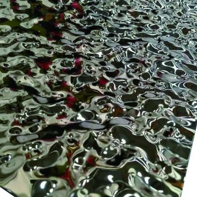 Grado de la serie 300 ondulaciones de agua decorativas de acero inoxidable de chapa plana de metal panel de pared Tolerancia ± 1% para la decoración del hogar