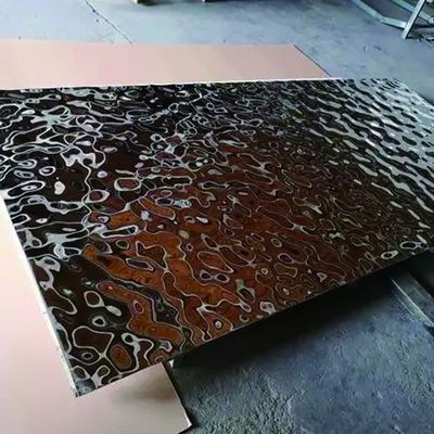 Hoja de acero inoxidable corrugada de espejo dorado martillo de la serie 300 de ASTM para varias industrias