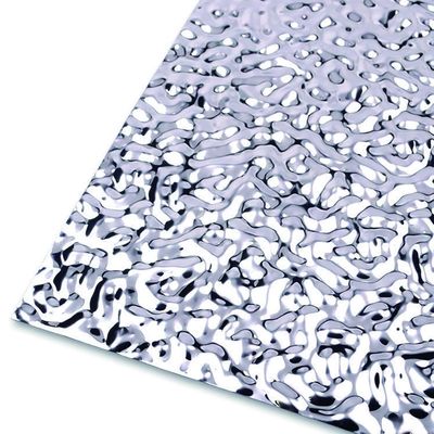 Hoja de acero inoxidable corrugada de espejo dorado martillo de la serie 300 de ASTM para varias industrias