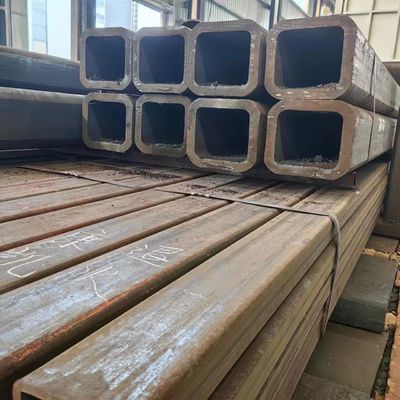 Estructura de carbono ligero 24 pulgadas 50 * 50 tubo cuadrado de acero St37 tubo de acero rectangular negro tubo cuadrado superficie lisa