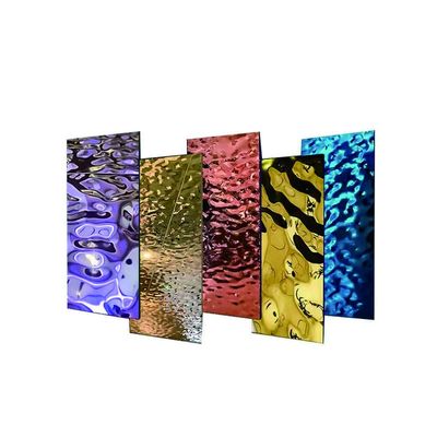 Placa de acero inoxidable corrugada de 3 mm de color laminado en caliente de agua ondulada para el servicio del proceso de acero