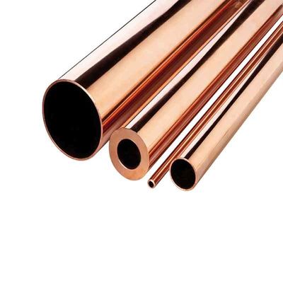 Tubos de cobre sin aleación para soluciones de enfriamiento sin costuras en diversas industrias espesor de pared 0,1 mm 50 mm