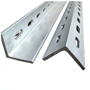 Barras de acero de hierro sin aleación galvanizadas en caliente en ángulo L con agujero para construcción AiSi ASTM bs DIN GB JIS EN Estandarizado