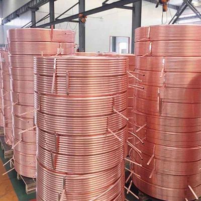 Tubo de cobre sin costura 0.1mm 50mm espesor 10 pies de longitud para soldadura de cobre- Fos aleación de cobre de brasado Cu Min 99,9%