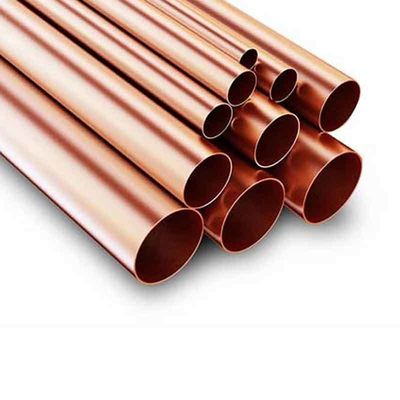 Tubo de cobre sin costura 0.1mm 50mm espesor 10 pies de longitud para soldadura de cobre- Fos aleación de cobre de brasado Cu Min 99,9%