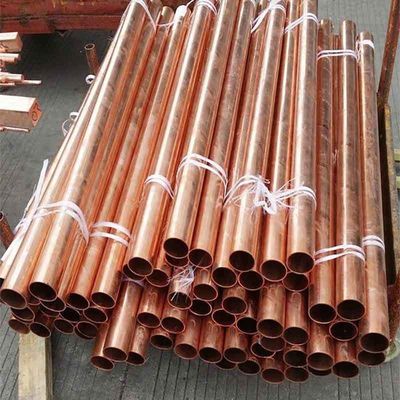 Tubo de cobre sin costura 0.1mm 50mm espesor 10 pies de longitud para soldadura de cobre- Fos aleación de cobre de brasado Cu Min 99,9%