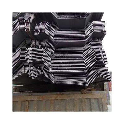 Pared de retención de agua laminada en caliente galvanizada A660 Pilas de chapa de acero al carbono Conector tipo Z para construcción de chapa plana