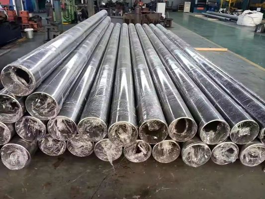 Materiales duraderos de forma redonda industrial Gr5 tubo de escape de titanio sin costuras de tubo hidráulico para equipos de tratamiento térmico de gas