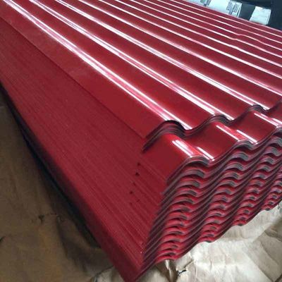 Ancho 700-2000MM Full Hard 18 Gauge Color Coated PPGI PPGL Hoja de acero para techo corrugado Zhongyu