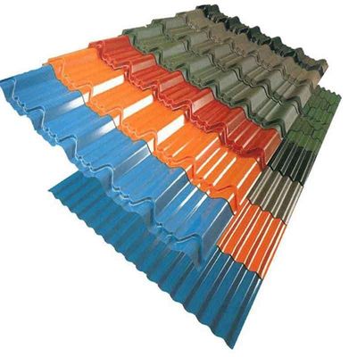 Ancho 700-2000MM Full Hard 18 Gauge Color Coated PPGI PPGL Hoja de acero para techo corrugado Zhongyu