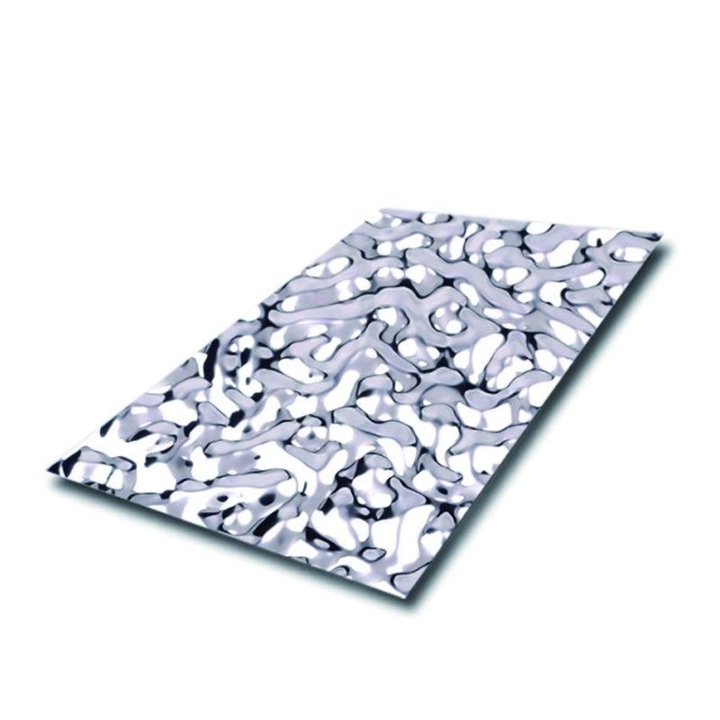 Panel de pared de metal de chapa de acero inoxidable decorativo de ondas de agua para ancho personalizado y técnica de laminado en frío laminado en caliente