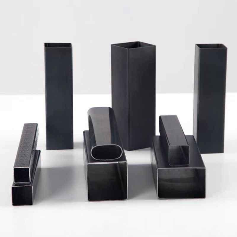 Forma de la sección Cuadrado 40x40x3 19x19 Cuadrado tubo de acero 16mm Construcción tubo de acero rectangular tubo negro tubo cuadrado