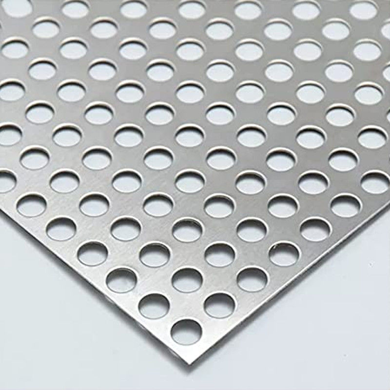304 316L Placa decorativa perforada perforada de acero inoxidable con espesor de cliente y agujeros redondos o cuadrados