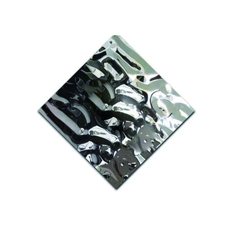 200 Serie Acero inoxidable Placa corrugada con agua Espejo Martillo Hoja corrugada con espesor de solicitud del cliente