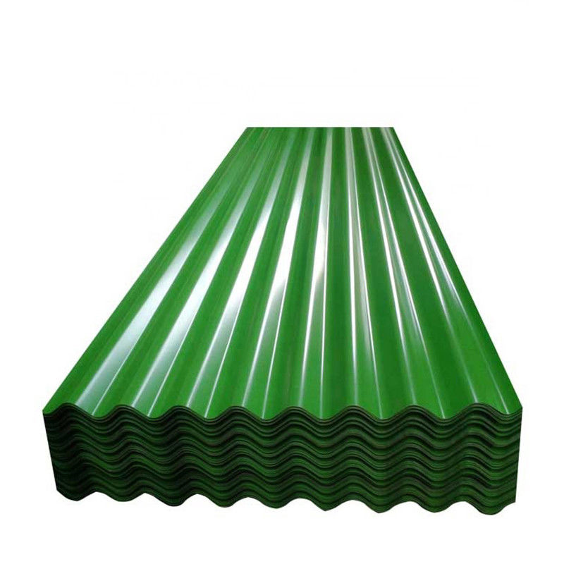 Techo metálico recubrido de color de madera corrugada de espesor de 0,2 mm a 0,6 mm, con una superficie regular y una superficie regular